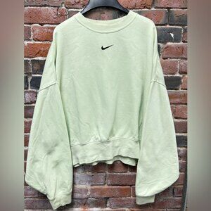 Nike Center Swoosh Crewneck Sweater Cropped Oversized Large